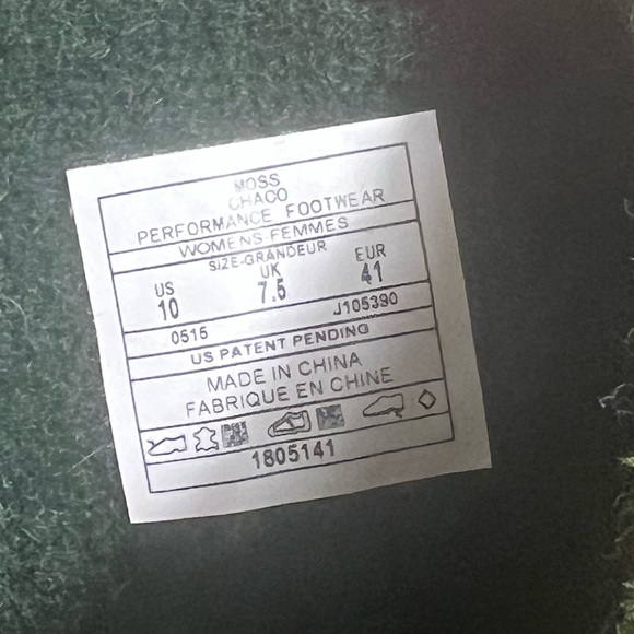 Chaco Hopi Boots Sz 10 Waterproof Leather Wool Buckle Strap Brown Green Ankle - Picture 8 of 8